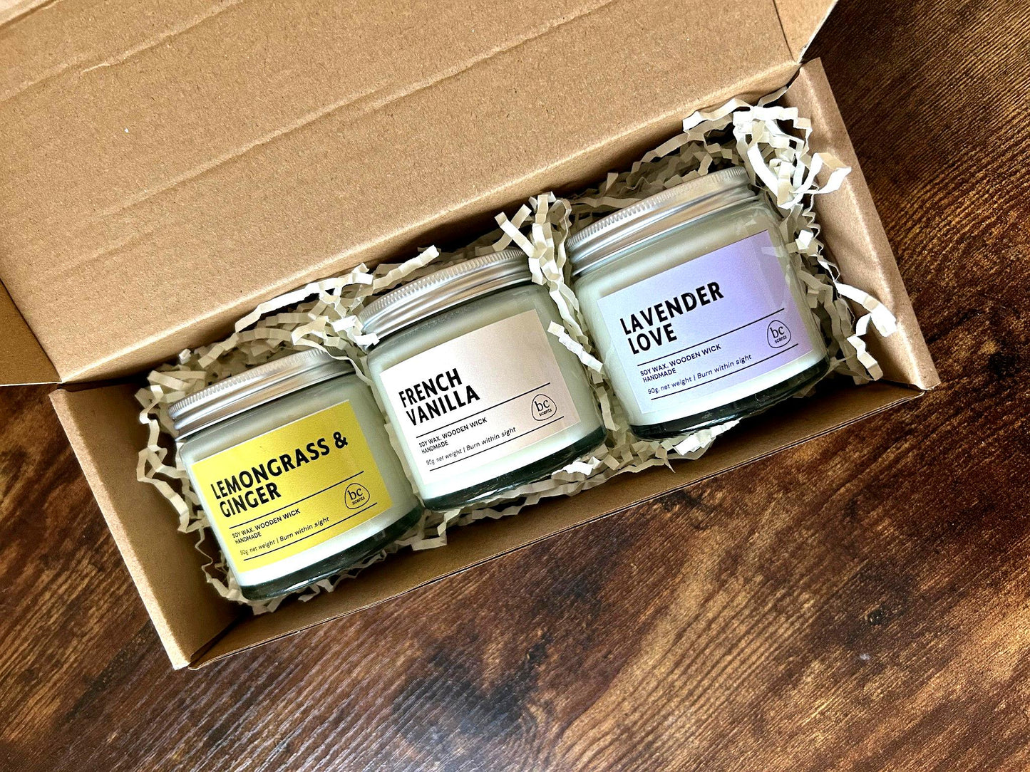 Create Your Candle Kit – 3 Small Candles (90g each)